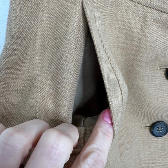 Banana Republic Camel Tan Button Front A-Line Midi Skirt Womens 10 NWT - Picture 4 of 8